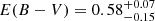 $ E(B-V) = 0.58_{-0.15}^{+0.07} $