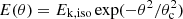 $ E(\theta)= {E_{{\rm k,iso}}} \exp(-\theta^{2}/{\theta^{2}_{{\rm c}}}) $