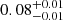 $ 0.08^{+0.01}_{-0.01} $