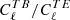 $ C^{TB}_\ell / C^{TE}_\ell $