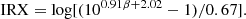 $$ \begin{aligned} \mathrm{IRX} = \mathrm{log}[(10^{0.91\beta +2.02}-1)/0.67]. \end{aligned} $$