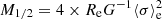 $ M_{1/2} = 4 \times R_{\rm e} G^{-1} \langle\sigma\rangle_{\rm e}^2 $