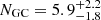 $ N_{\mathrm{GC}} = 5.9^{+2.2}_{-1.8} $