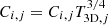 $ {C}_{i,j}={C}_{i,j}T^{3/4}_{\mathrm{3D},j} $