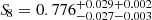 $ {S\!}_8=0.776_{-0.027-0.003}^{+0.029+0.002} $
