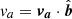 $ v_a = \boldsymbol{v_a}\cdot\hat{\boldsymbol{b}} $