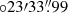$ \circ23{\prime}33{{\overset{\prime\prime}{.}}}99 $