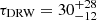 $ \tau_{\mathrm{DRW}}=30_{-12}^{+28} $