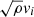 $ \sqrt{\rho}v_i $