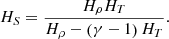 $$ \begin{aligned} H_S = \frac{H_\rho H_T}{H_\rho - \left( \gamma -1 \right) H_T}. \end{aligned} $$