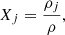 $$ \begin{aligned} X_j = \frac{\rho _j}{\rho }, \end{aligned} $$