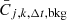 $ \bar C_{j,k,\Delta t,\mathrm{bkg}} $