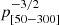 $ p_{[50{-}300]}^{-3/2} $