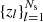$ \lbrace z_l \rbrace_{l=1}^{N_{\rm s}} $
