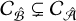 ${C_{\hat B}} \subseteq {C_{\hat A}}$