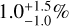 $1.0_{ - 1.0}^{ + 1.5}{\rm{\% }}$