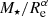 $ M_\star / R_{\mathrm{e}}^{\alpha} $