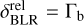 $\delta _{{\rm{BLR}}}^{{\rm{rel}}} = {\Gamma _{\rm{b}}}$