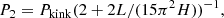 $$ \begin{aligned}&P_2 = P_{\rm kink}(2+2L/(15\pi ^2H))^{-1},\end{aligned} $$