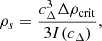 $$ \begin{aligned} \rho _s = \frac{c_{\Delta }^3 \Delta \rho _{\mathrm{crit}}}{3I(c_{\Delta })}, \end{aligned} $$