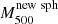 $ M_{500}^{\mathrm{new\ sph}} $