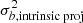 $ \sigma_{b, {\rm intrinsic\; proj}}^2 $