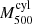 $ M_{500}^{\mathrm{cyl}} $