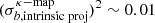 $ (\sigma_{b, \mathrm{intrinsic \; proj}}^{\kappa\mathrm{-map}})^2 \sim 0.01 $