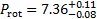 ${P_{{\rm{rot}}}} = 7.36_{ - 0.08}^{ + 0.11}$