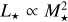 ${L_ \star } \propto M_ \star ^2$