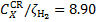 $C_X^{{\rm{CR}}}/{\zeta _{{{\rm{H}}_2}}} = 8.90$