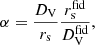 $$ \begin{aligned} \alpha = \frac{D_{\rm V}}{r_{\rm s}} \frac{r_{\rm s}^\mathrm{fid}}{D_{\rm V}^\mathrm{fid}}, \end{aligned} $$