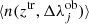 $ \langle n({z^{\rm tr}}, \Delta {\lambda}_j^{\rm ob}) \rangle $