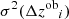 $ \sigma^2(\Delta {z^{\rm ob}}_i) $