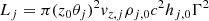 $$ \begin{aligned}&L_j = \pi (z_0 \theta _j)^2 v_{z,j} {\rho }_{j,0} c^2h_{j,0} \Gamma ^2 \end{aligned} $$