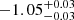 $ -1.05^{+0.03}_{-0.03} $