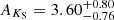 $ A_{K_{\mathrm{S}}} = 3.60^{+0.80}_{-0.76} $