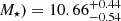$ M_\star) = 10.66^{+0.44}_{-0.54} $