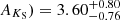 $ A_{K_{\mathrm{S}}}) = 3.60^{+0.80}_{-0.76} $