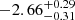 $ -2.66_{-0.31}^{+0.29} $