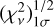 Mathematical equation: $\left( {\chi _v^2} \right)_{1\sigma }^{1/2}$