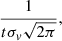 $$ \begin{aligned} \frac{1}{t\sigma _v\sqrt{2\pi }}, \end{aligned} $$