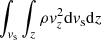$ \int_{v_{\rm s}}\int_z \rho v_z^2 {\rm d}v_{\rm s} {\rm d}z $