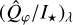 {\left( {{{\hat Q}_\varphi }/{I_ \star }} \right)_\lambda }