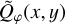 {\mathop Q\limits^ _\varphi }(x,y)