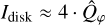 {I_{{\rm{disk}}}} \approx 4 \cdot {\hat Q_\varphi }