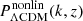 $ P^{\mathrm{nonlin}}_{\mathrm{\Lambda CDM}}(k,z) $