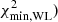 $ \chi^2_{\rm min,WL}) $