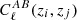 $ C^{AB}_\ell(z_i,z_j) $