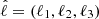 $ \hat{\ell}=(\ell_1,\ell_2,\ell_3) $